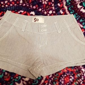 Pin stripped shorts